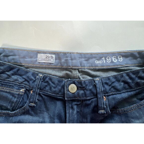 Womens Gap 1969 Jeans Long & Lean Denim Flared 29/8r Measures 33x33 - Picture 8 of 16